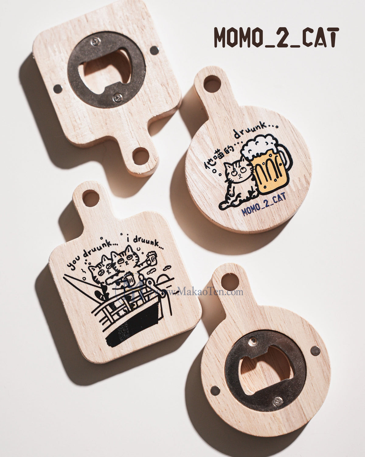 Wooden Bottle Opener Magnet