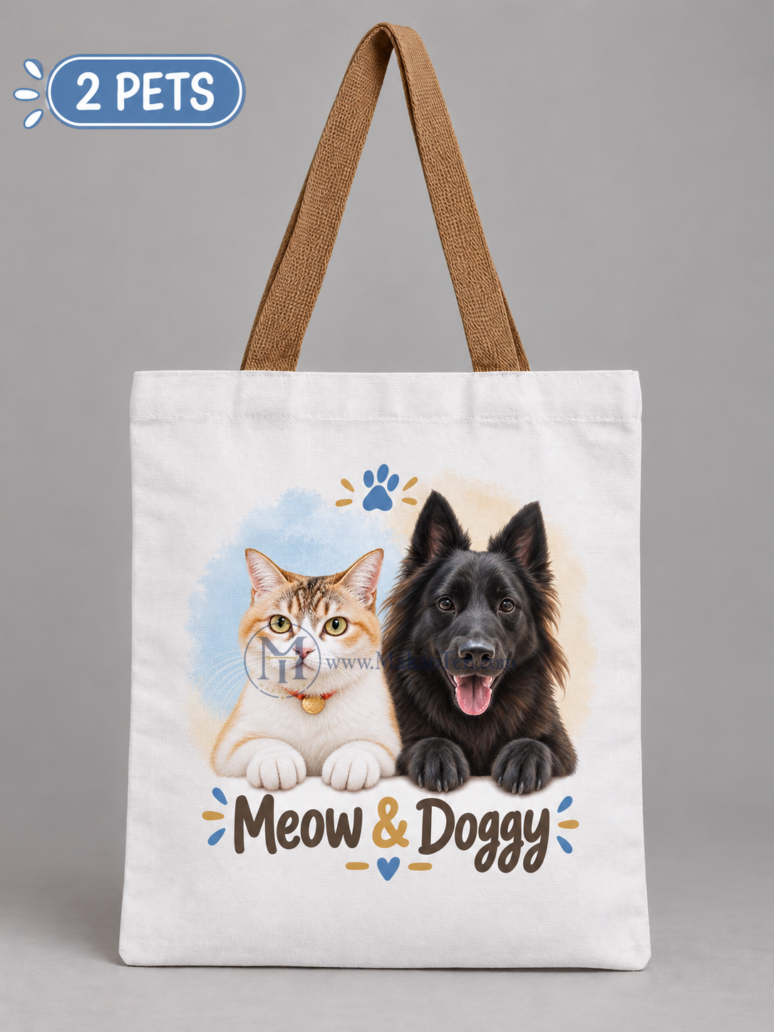 Personalized Designs Tote Bag – Pet Photo Custom Illustration
