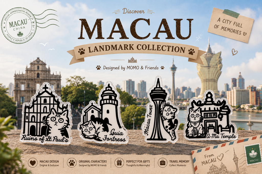 MOMO x Macau Landmark Acrylic Souvenir Bundle Set
