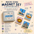 Macau Cute Landmark Ceramic Magnet Set