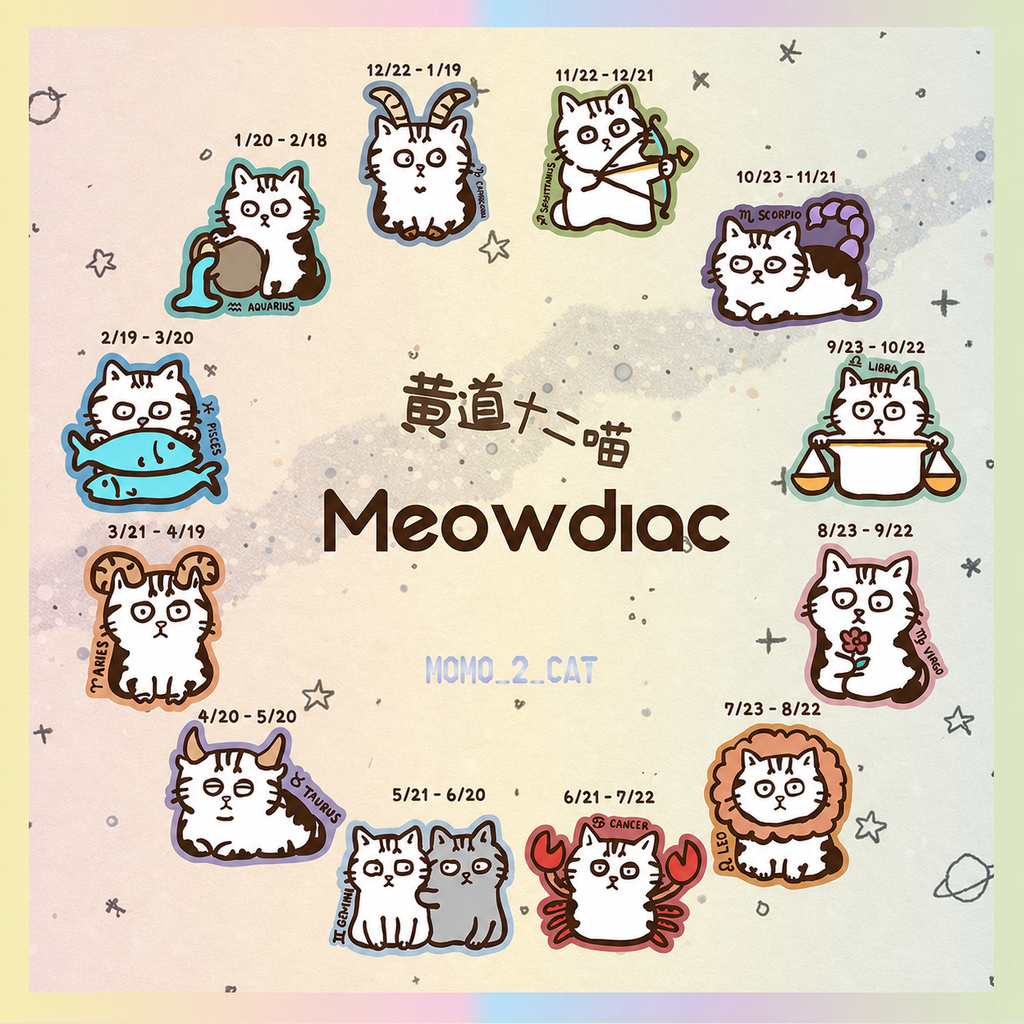 Meowodiac Keychain