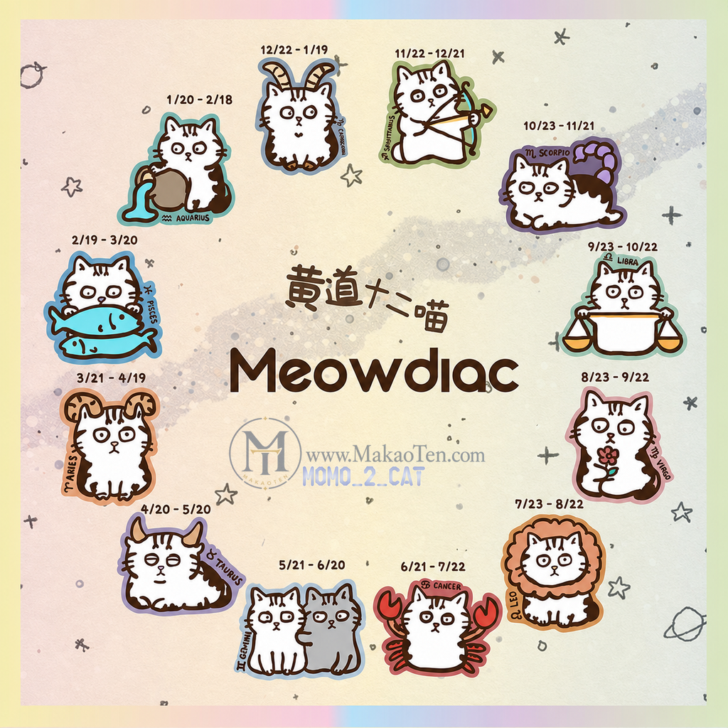 Meowodiac Keychain