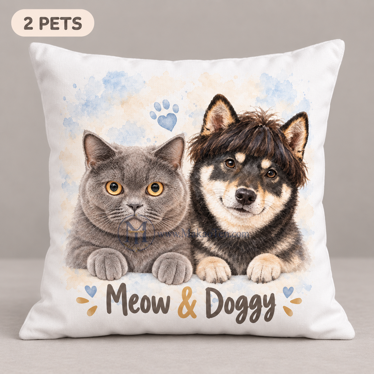 Personalized Designs Cushion Cover – Pet Photo Custom Illustration