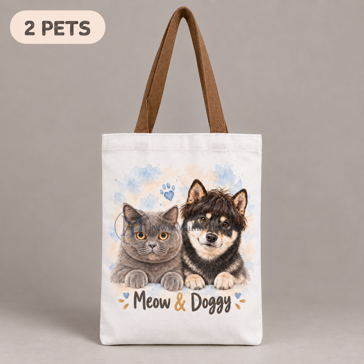 Personalized Designs Tote Bag – Pet Photo Custom Illustration